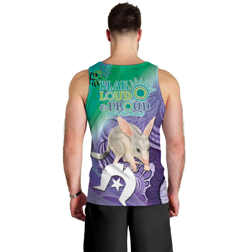 Vivid Bilby NAIDOC 2024 Men Tank Top Macrotis Aboriginal Art Style