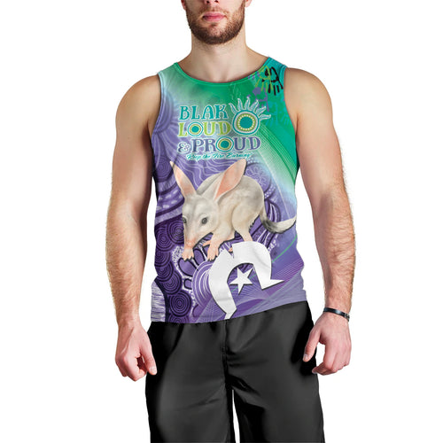 Vivid Bilby NAIDOC 2024 Men Tank Top Macrotis Aboriginal Art Style