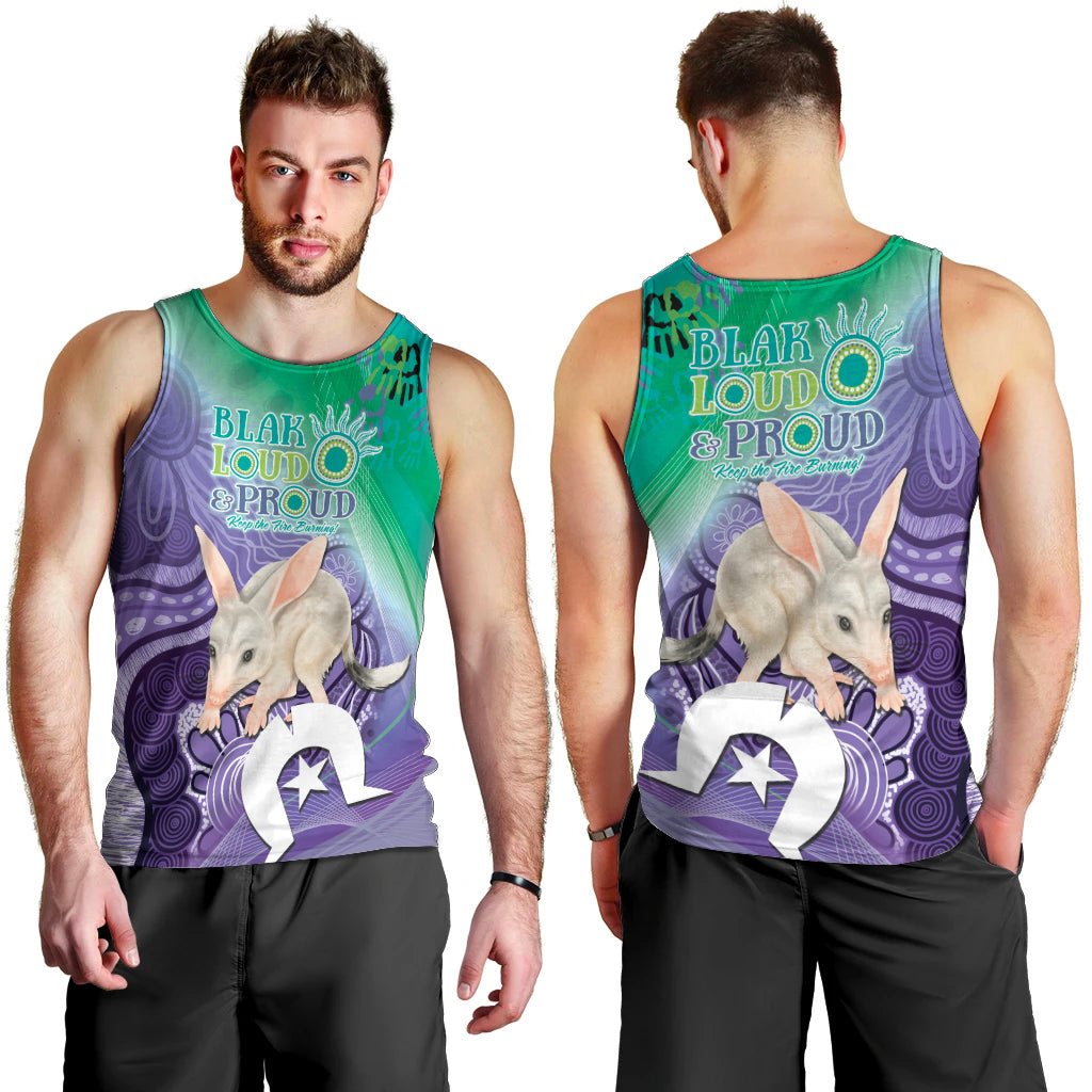 Vivid Bilby NAIDOC 2024 Men Tank Top Macrotis Aboriginal Art Style