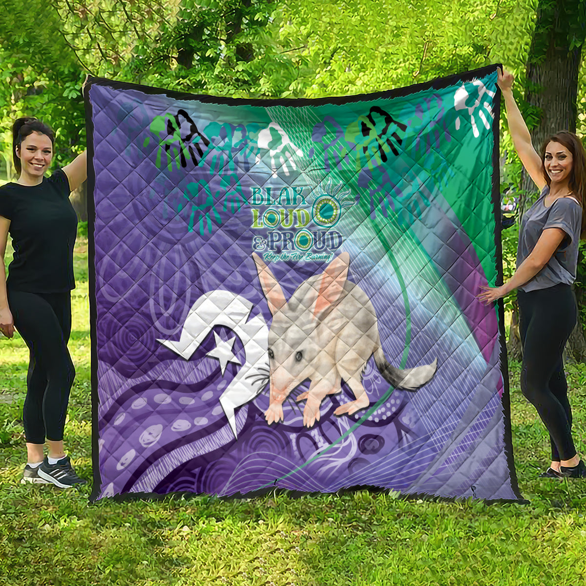 Vivid Bilby NAIDOC 2024 Quilt Macrotis Aboriginal Art Style