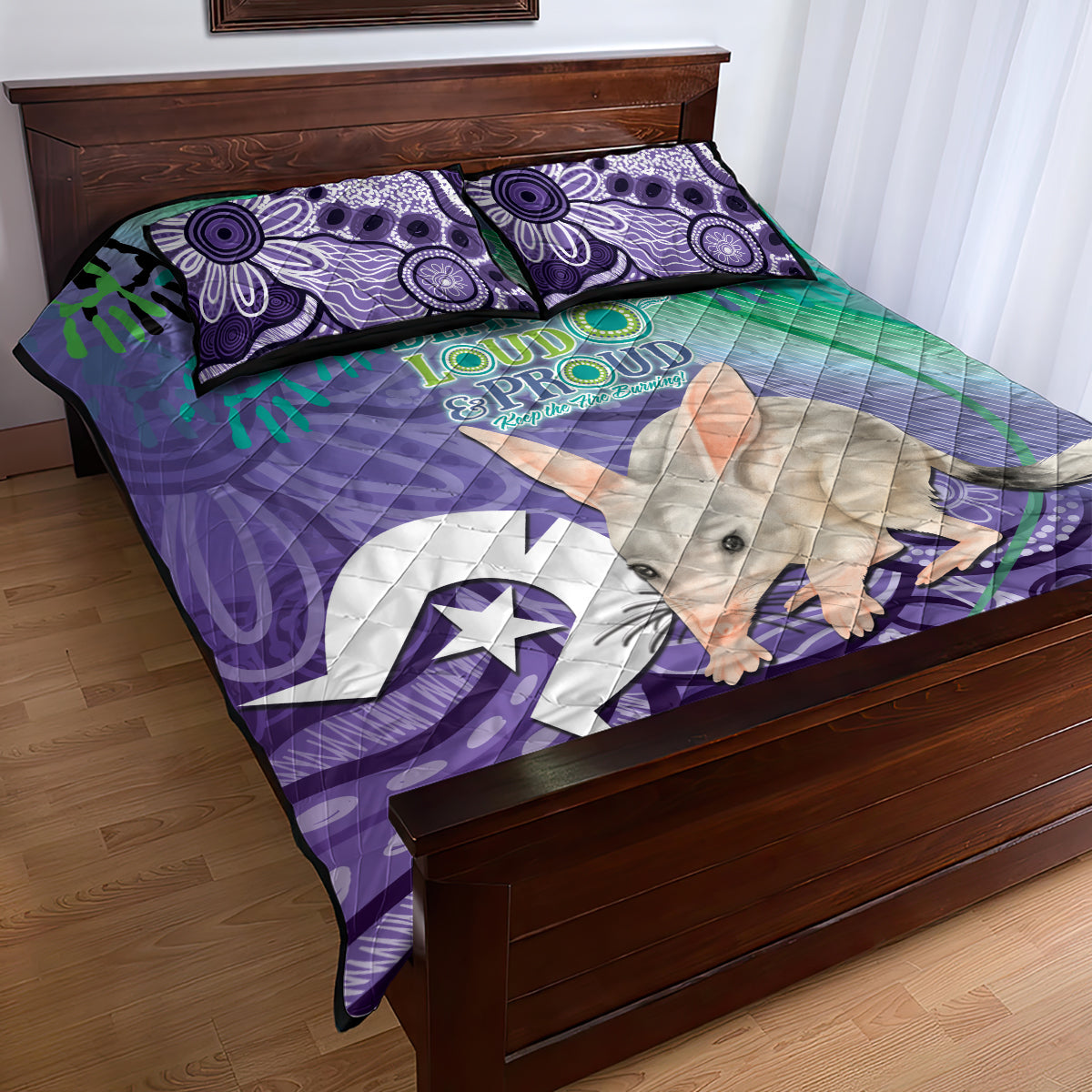 Vivid Bilby NAIDOC 2024 Quilt Bed Set Macrotis Aboriginal Art Style