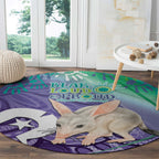 Vivid Bilby NAIDOC 2024 Round Carpet Macrotis Aboriginal Art Style