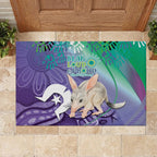 Vivid Bilby NAIDOC 2024 Rubber Doormat Macrotis Aboriginal Art Style