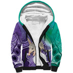 Vivid Bilby NAIDOC 2024 Sherpa Hoodie Macrotis Aboriginal Art Style