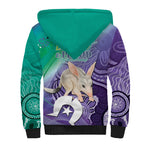 Vivid Bilby NAIDOC 2024 Sherpa Hoodie Macrotis Aboriginal Art Style
