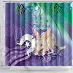 Vivid Bilby NAIDOC 2024 Shower Curtain Macrotis Aboriginal Art Style