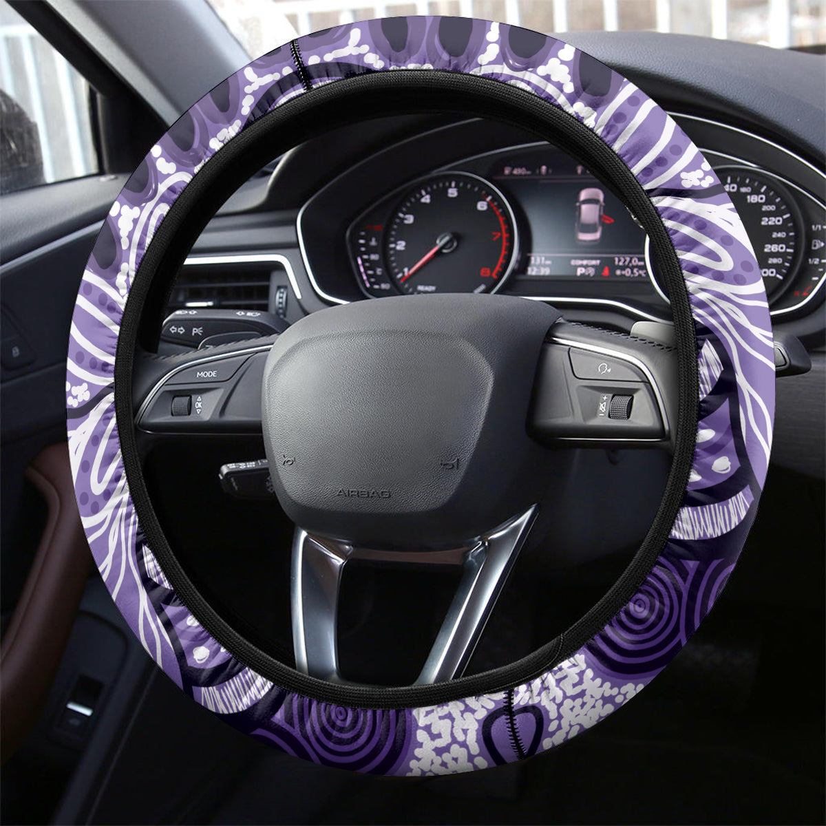 Vivid Bilby NAIDOC 2024 Steering Wheel Cover Macrotis Aboriginal Art Style