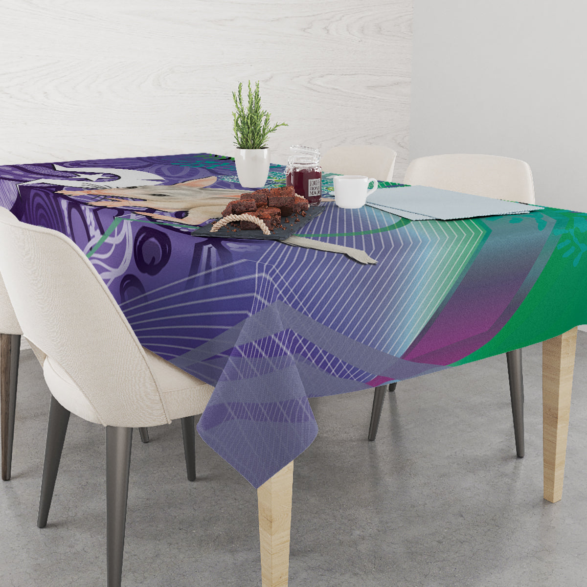 Vivid Bilby NAIDOC 2024 Tablecloth Macrotis Aboriginal Art Style