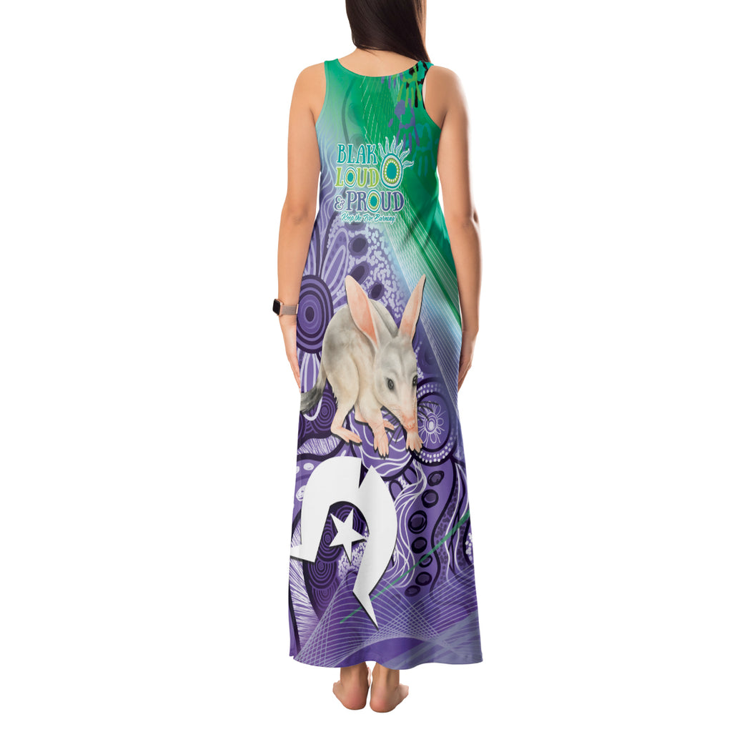 Vivid Bilby NAIDOC 2024 Tank Maxi Dress Macrotis Aboriginal Art Style