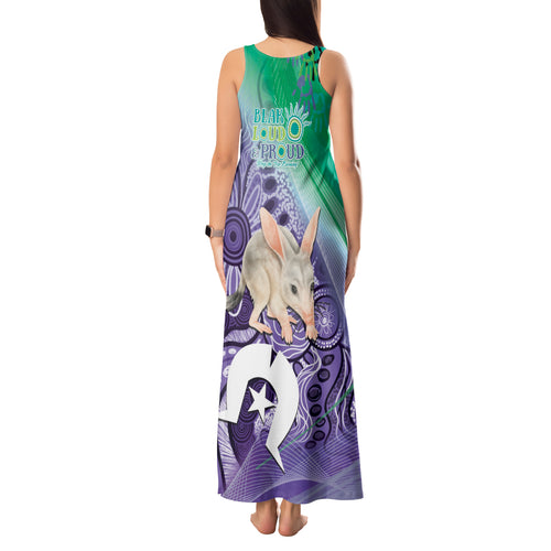 Vivid Bilby NAIDOC 2024 Tank Maxi Dress Macrotis Aboriginal Art Style