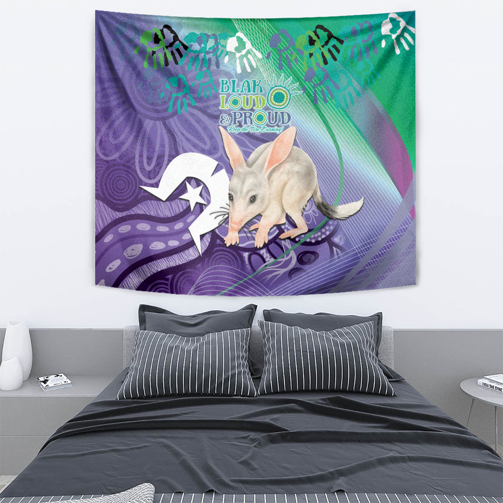Vivid Bilby NAIDOC 2024 Tapestry Macrotis Aboriginal Art Style