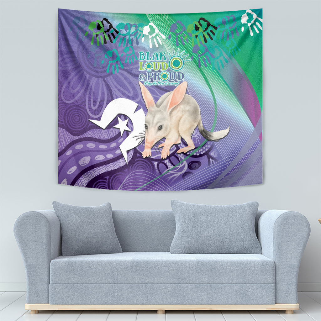Vivid Bilby NAIDOC 2024 Tapestry Macrotis Aboriginal Art Style