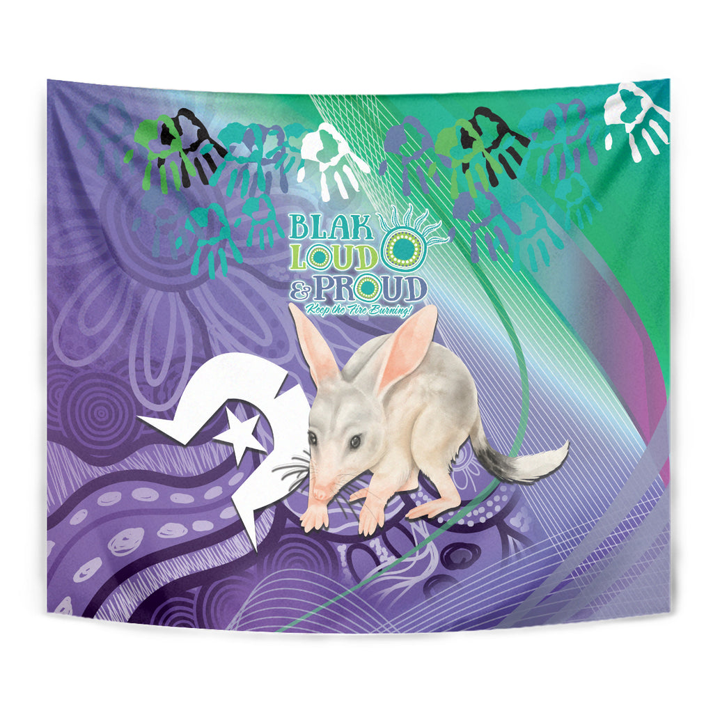 Vivid Bilby NAIDOC 2024 Tapestry Macrotis Aboriginal Art Style