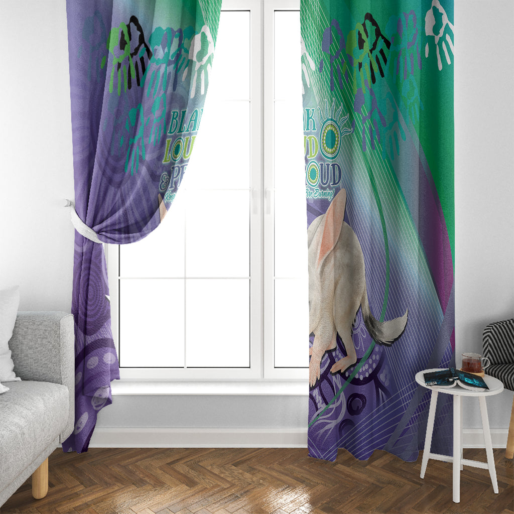 Vivid Bilby NAIDOC 2024 Window Curtain Macrotis Aboriginal Art Style