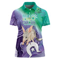 Vivid Bilby NAIDOC 2024 Women Polo Shirt Macrotis Aboriginal Art Style