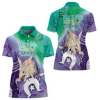 Vivid Bilby NAIDOC 2024 Women Polo Shirt Macrotis Aboriginal Art Style