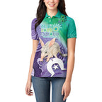 Vivid Bilby NAIDOC 2024 Women Polo Shirt Macrotis Aboriginal Art Style