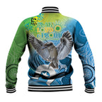 Vivid Kookaburra NAIDOC 2024 Baseball Jacket Aboriginal Art Style