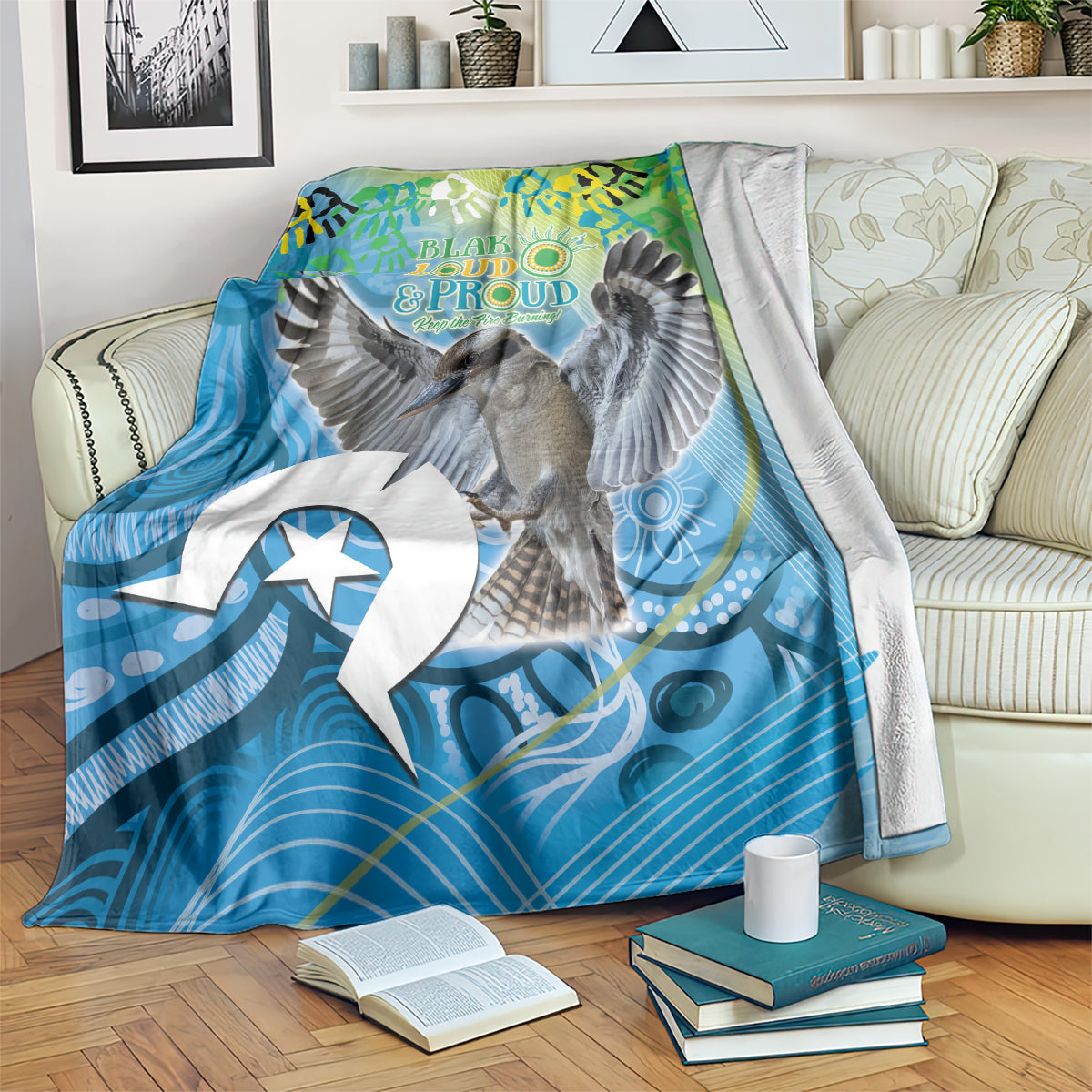 Vivid Kookaburra NAIDOC 2024 Blanket Aboriginal Art Style