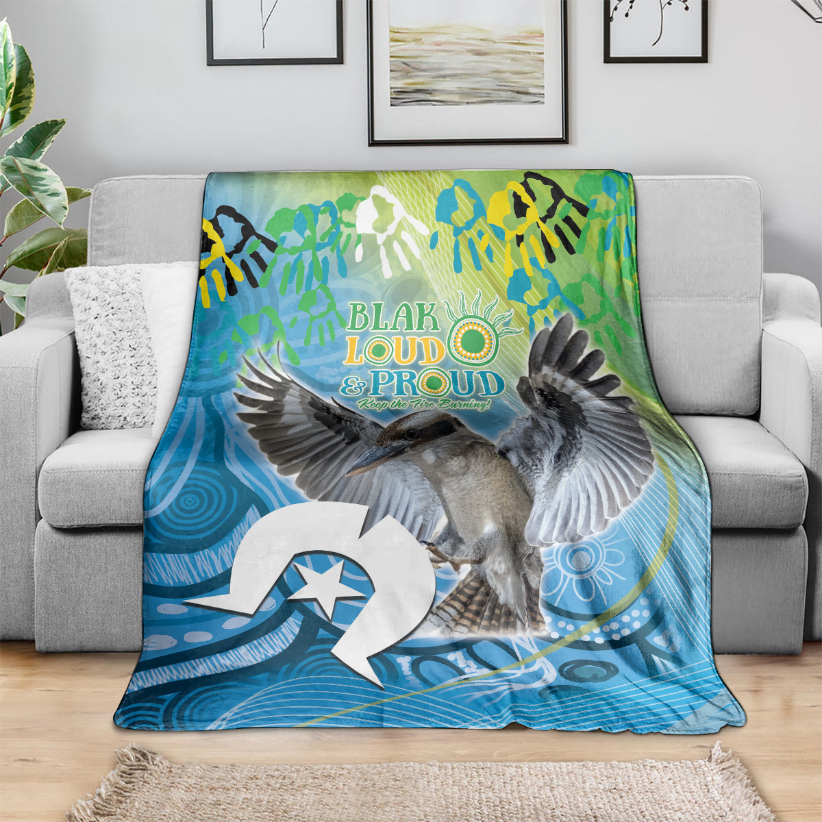 Vivid Kookaburra NAIDOC 2024 Blanket Aboriginal Art Style