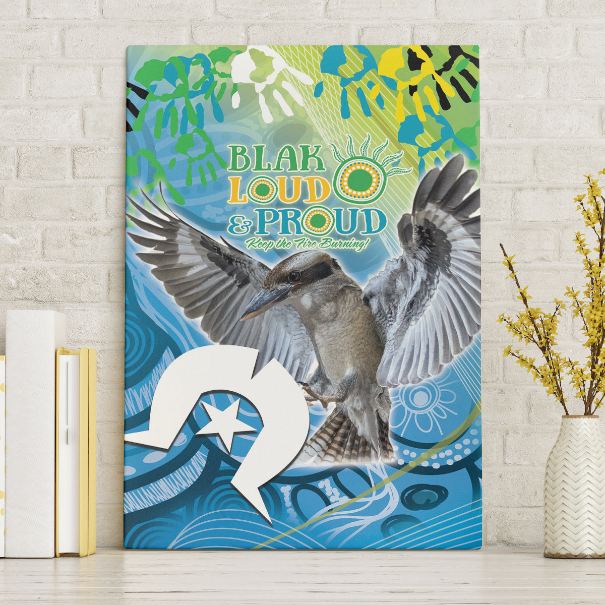 Vivid Kookaburra NAIDOC 2024 Canvas Wall Art Aboriginal Art Style