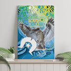 Vivid Kookaburra NAIDOC 2024 Canvas Wall Art Aboriginal Art Style