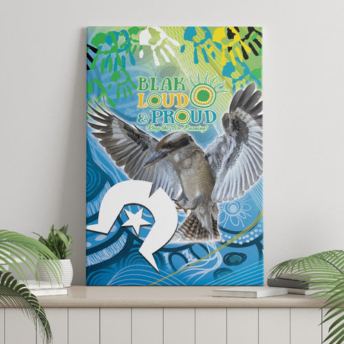 Vivid Kookaburra NAIDOC 2024 Canvas Wall Art Aboriginal Art Style
