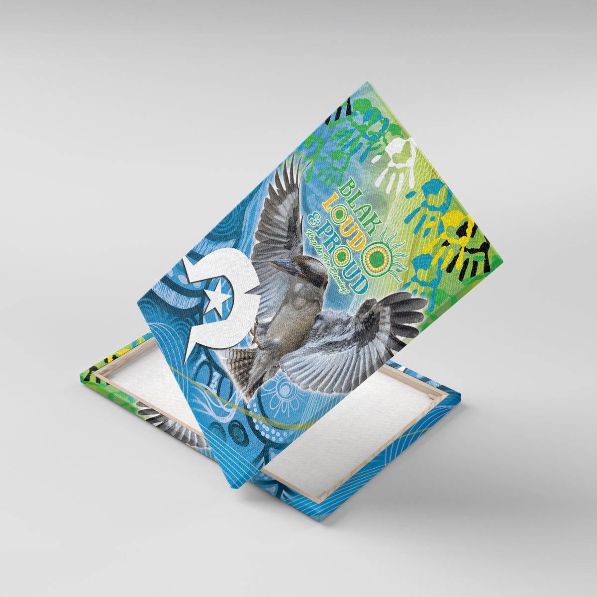 Vivid Kookaburra NAIDOC 2024 Canvas Wall Art Aboriginal Art Style