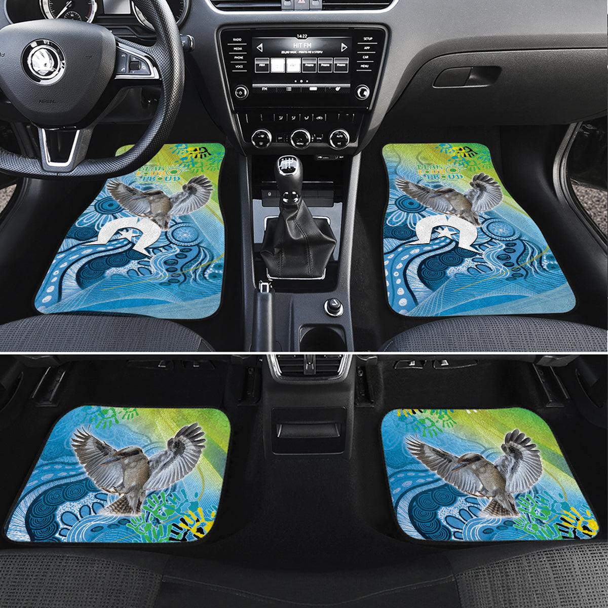 Vivid Kookaburra NAIDOC 2024 Car Mats Aboriginal Art Style