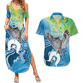 Vivid Kookaburra NAIDOC 2024 Couples Matching Summer Maxi Dress and Hawaiian Shirt Aboriginal Art Style