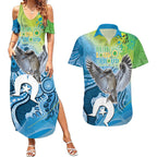 Vivid Kookaburra NAIDOC 2024 Couples Matching Summer Maxi Dress and Hawaiian Shirt Aboriginal Art Style