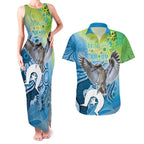 Vivid Kookaburra NAIDOC 2024 Couples Matching Tank Maxi Dress and Hawaiian Shirt Aboriginal Art Style