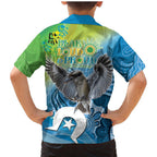 Vivid Kookaburra NAIDOC 2024 Family Matching Mermaid Dress and Hawaiian Shirt Aboriginal Art Style