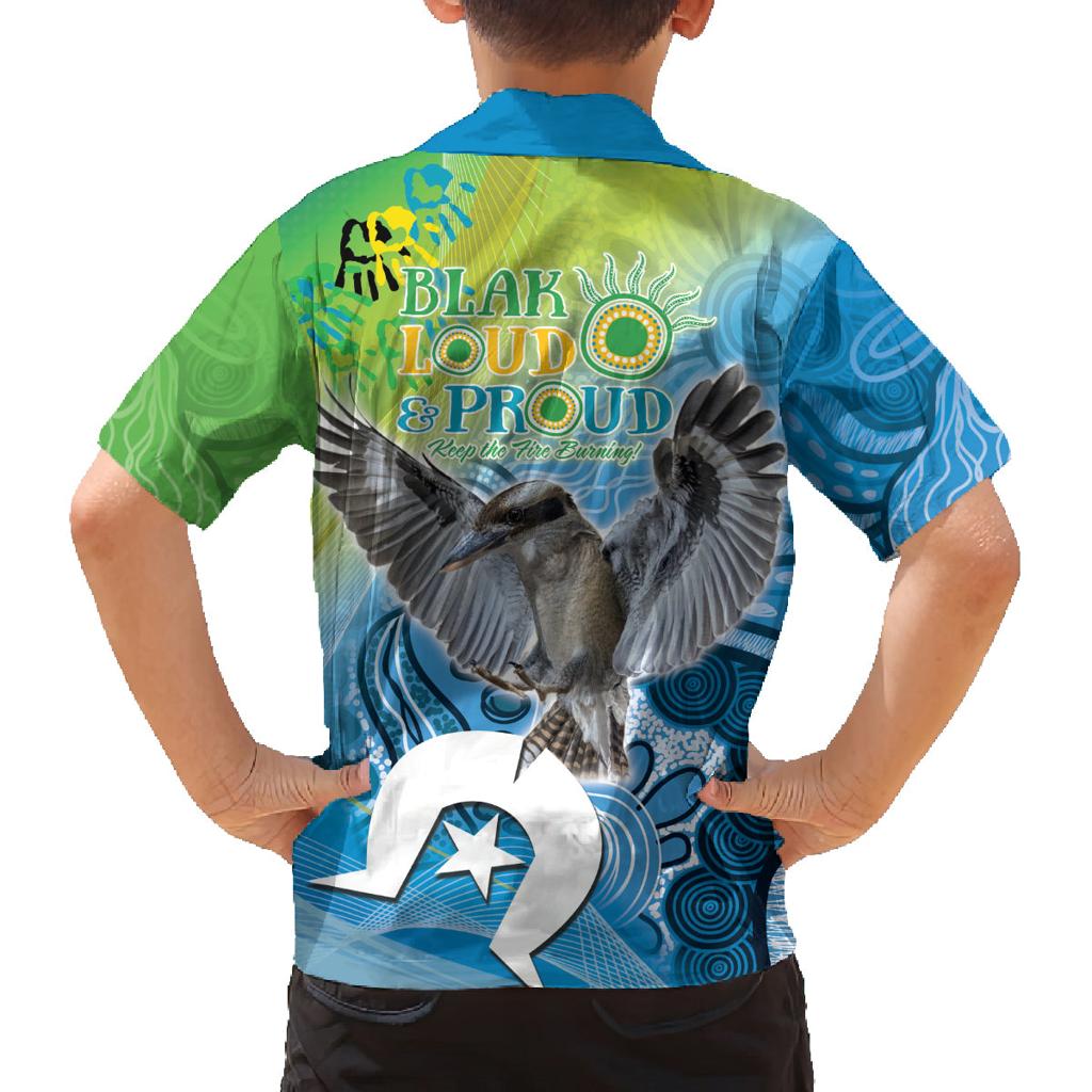 Vivid Kookaburra NAIDOC 2024 Family Matching Puletasi and Hawaiian Shirt Aboriginal Art Style