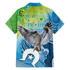 Vivid Kookaburra NAIDOC 2024 Family Matching Puletasi and Hawaiian Shirt Aboriginal Art Style