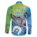 Vivid Kookaburra NAIDOC 2024 Family Matching Puletasi and Hawaiian Shirt Aboriginal Art Style