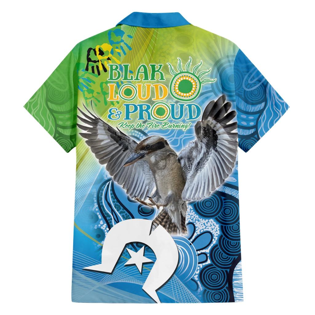 Vivid Kookaburra NAIDOC 2024 Family Matching Short Sleeve Bodycon Dress and Hawaiian Shirt Aboriginal Art Style