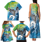 Vivid Kookaburra NAIDOC 2024 Family Matching Tank Maxi Dress and Hawaiian Shirt Aboriginal Art Style