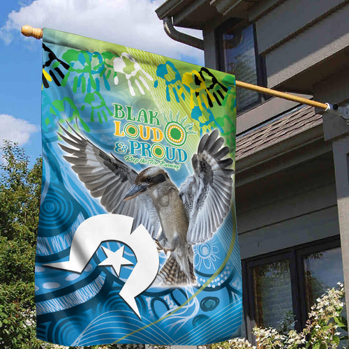 Vivid Kookaburra NAIDOC 2024 Garden Flag Aboriginal Art Style