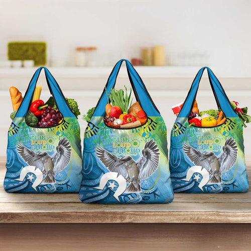 Vivid Kookaburra NAIDOC 2024 Grocery Bag Aboriginal Art Style