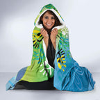 Vivid Kookaburra NAIDOC 2024 Hooded Blanket Aboriginal Art Style