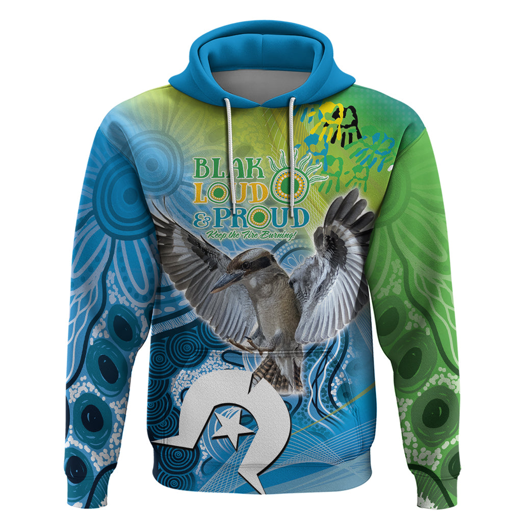 Vivid Kookaburra NAIDOC 2024 Hoodie Aboriginal Art Style