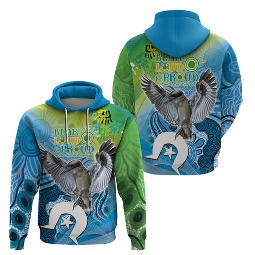 Vivid Kookaburra NAIDOC 2024 Hoodie Aboriginal Art Style