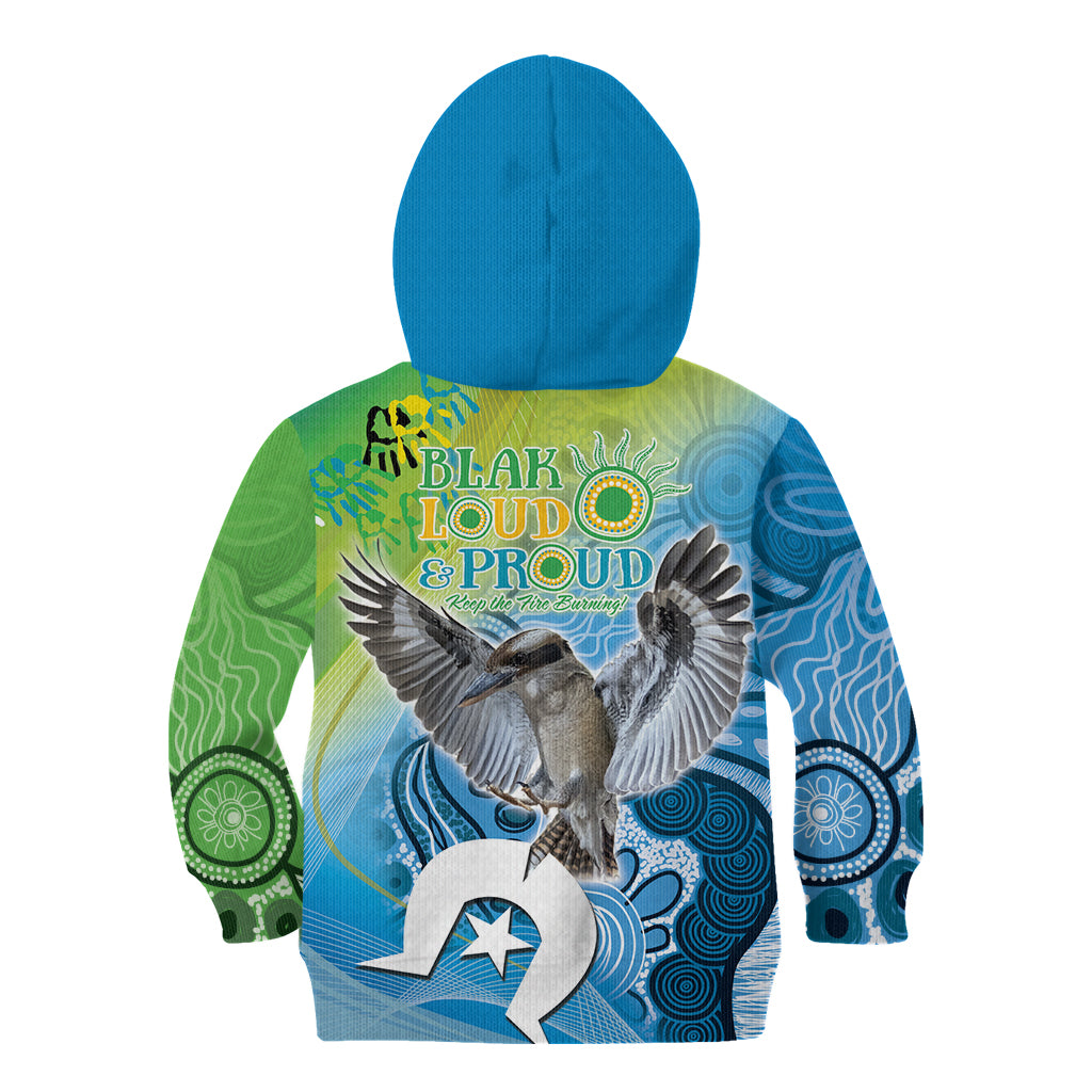 Vivid Kookaburra NAIDOC 2024 Kid Hoodie Aboriginal Art Style