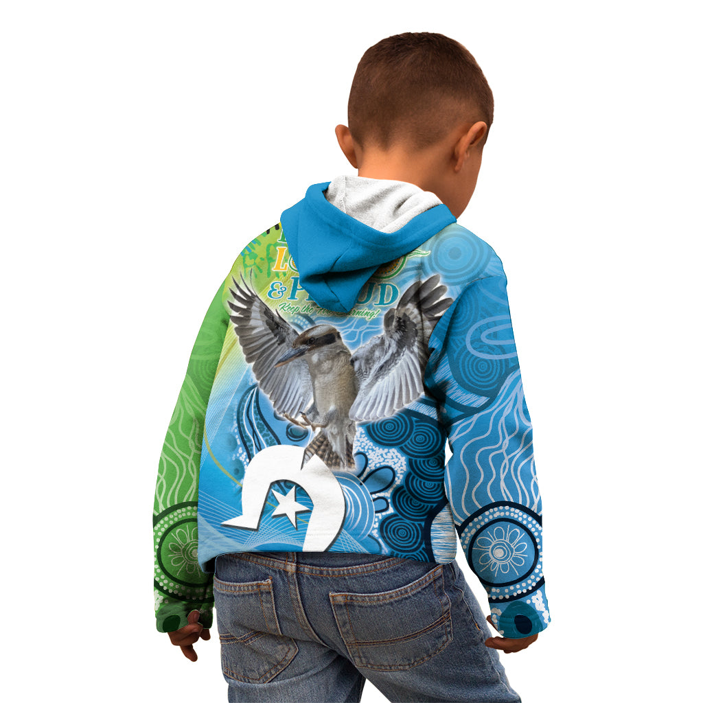 Vivid Kookaburra NAIDOC 2024 Kid Hoodie Aboriginal Art Style