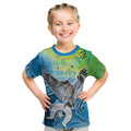 Vivid Kookaburra NAIDOC 2024 Kid T Shirt Aboriginal Art Style