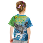 Vivid Kookaburra NAIDOC 2024 Kid T Shirt Aboriginal Art Style