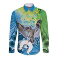Vivid Kookaburra NAIDOC 2024 Long Sleeve Button Shirt Aboriginal Art Style