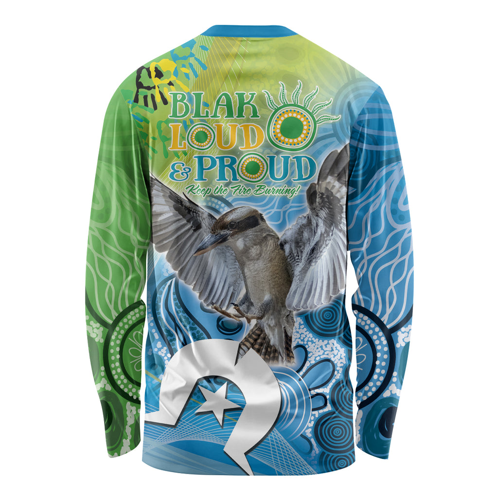 Vivid Kookaburra NAIDOC 2024 Long Sleeve Shirt Aboriginal Art Style