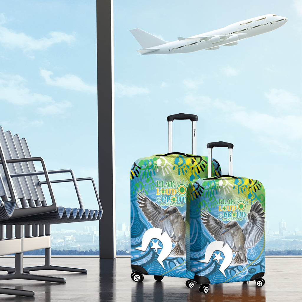 Vivid Kookaburra NAIDOC 2024 Luggage Cover Aboriginal Art Style